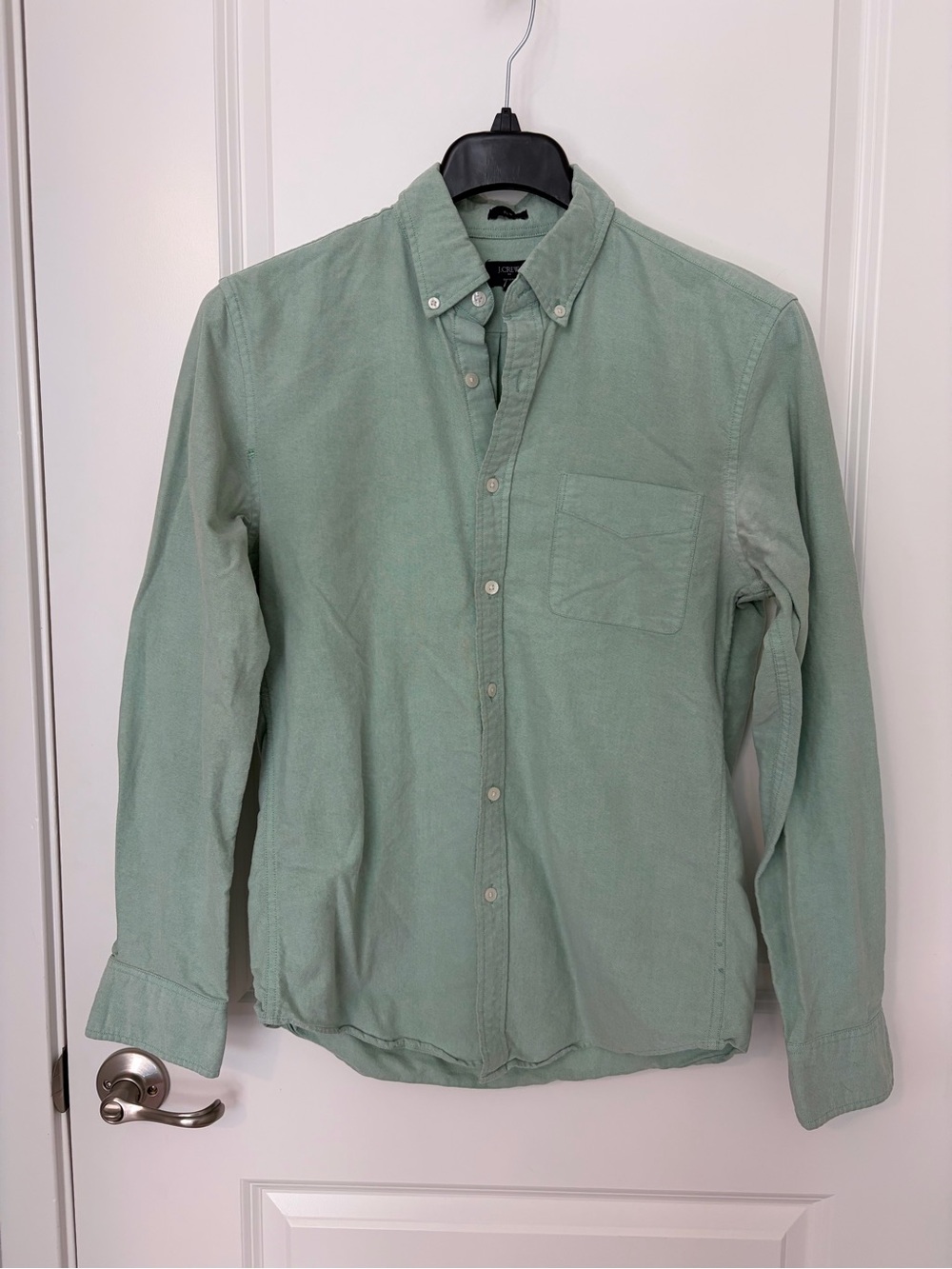 J. Crew Men's Slim Oxford Shirt in Light Sage Green - Size M